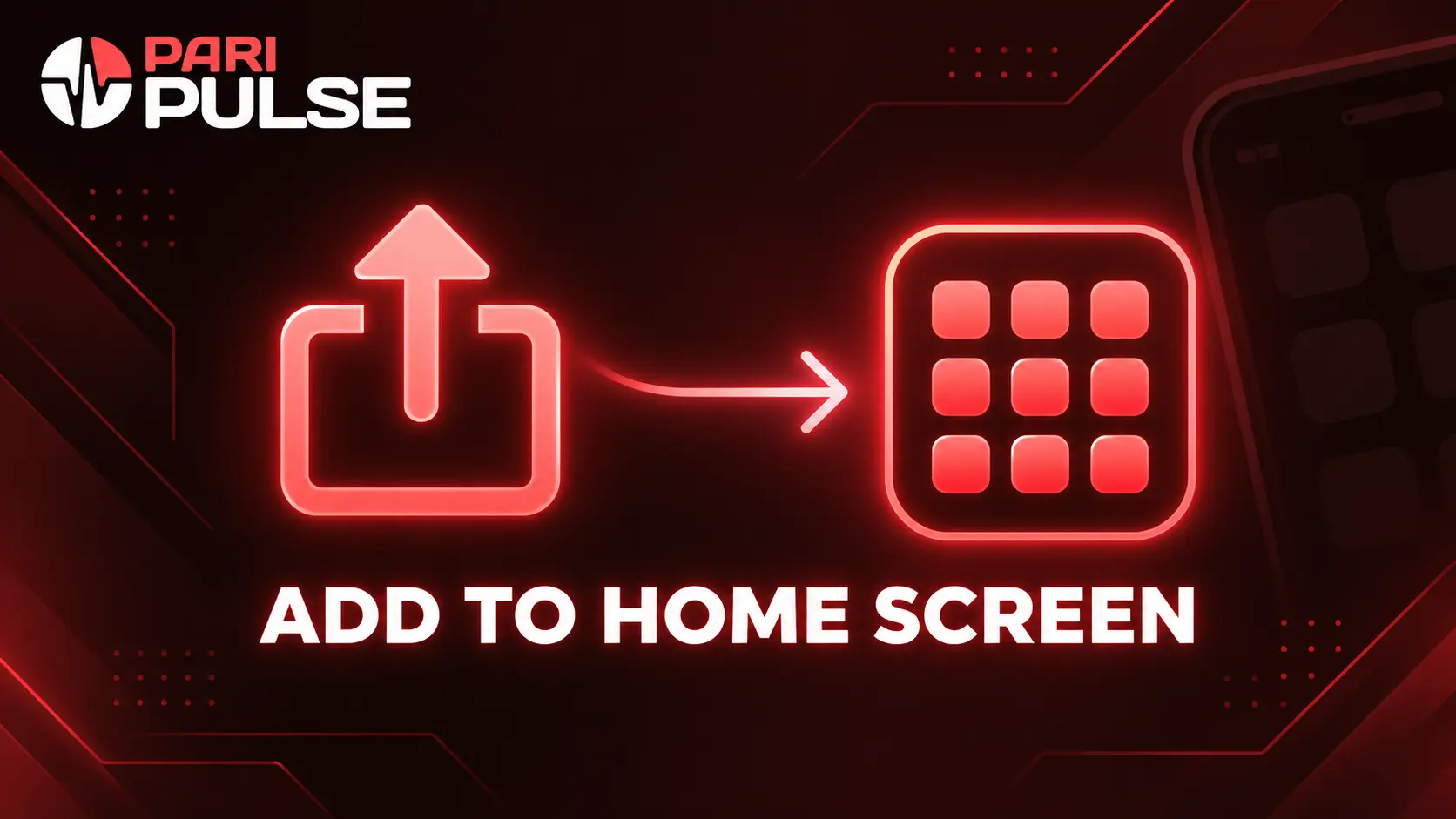 Adding the Paripulse iOS web app to the home screen