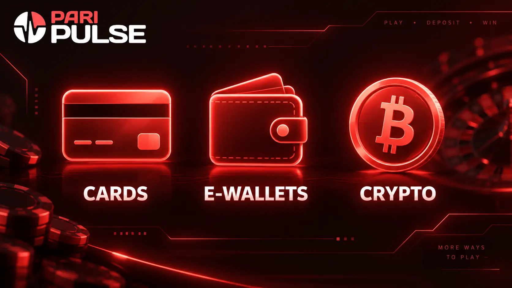 Paripulse deposit methods: cards, e-wallets, cryptocurrency